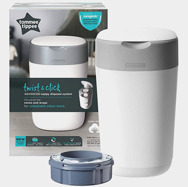Tommee Tippee Twist and Click Advanced Nappy Disposal Bin System